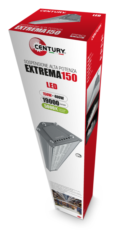 EXTREMA 150 SUSP. INDUSTR. LED  718 mm - 150W - 5000K - 22500 Lm - Dimm. - IP65 - Color Box