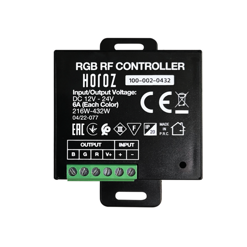 RGB CONTROLLER 6A 216-432W 12V-24V RGB RF CONTROLLER