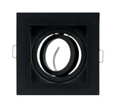 PETUNYA-1 FULL BLACK MR16 DOWNLIGHT FITTING 