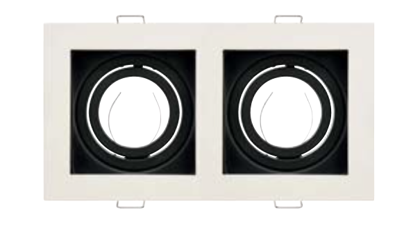 PETUNYA-2  BLACK WHITE MR16 DOWNLIGHT FITTING 