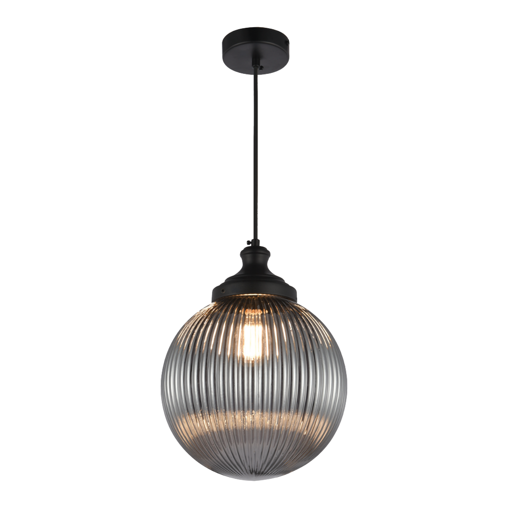 GLOBAL TITANIUM E27 GLASS PENDANT LAMP