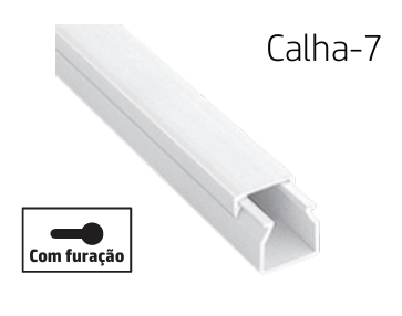 CALHA TÉCNICA COM TAMPA 40X40 2M