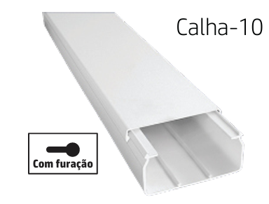 CALHA TÉCNICA COM TAMPA 100X40 2M