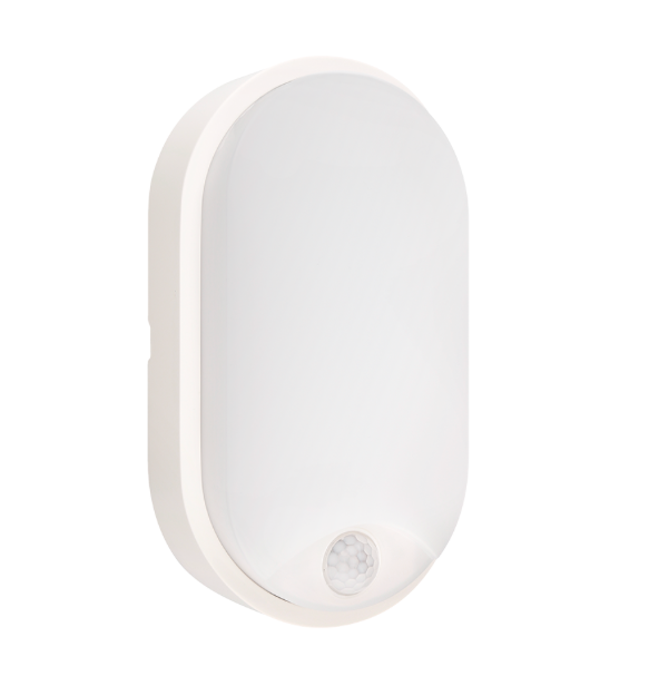 PLAFONIERA LED OASI OVALE BIANCA SENSOR 14W CCT IP54