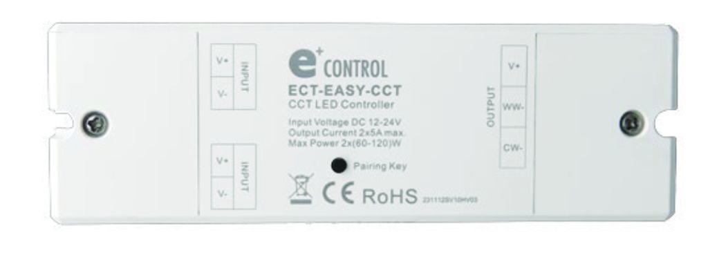 Controlador de comando EASY CCT RF 2x(60-120)W 12-24VDC 2x5A