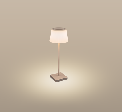 LAMP. DA TAVOLO MARGÒ RICAR. TORTORA 4W - 3000K - 200 Lm - Dimm. - IP54 