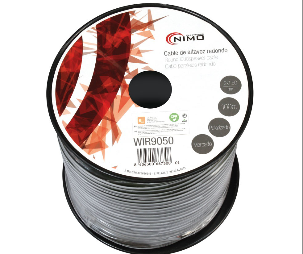 9050 Fio Coluna COM DUPLO ISOLAMENTO PRETO 2x1.5 (100 metros)