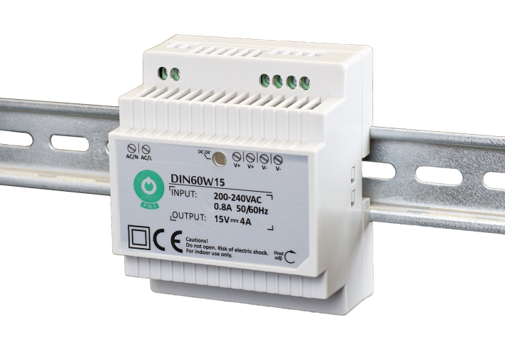 Fonte Al. DIN60W15 15V 4A 60W IP20 2Y