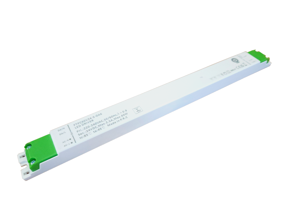 Fonte Al. FTPC60V24-S-DA6 60W 24V 2.5A IP20 2Y DALI TYPE 6/PUSH_DIM