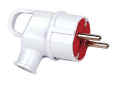 Ficha-2 - Ficha macho branca 16A IP20