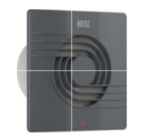 Hélix 100 antracite - extrator de ar 158x158x85mm 12W