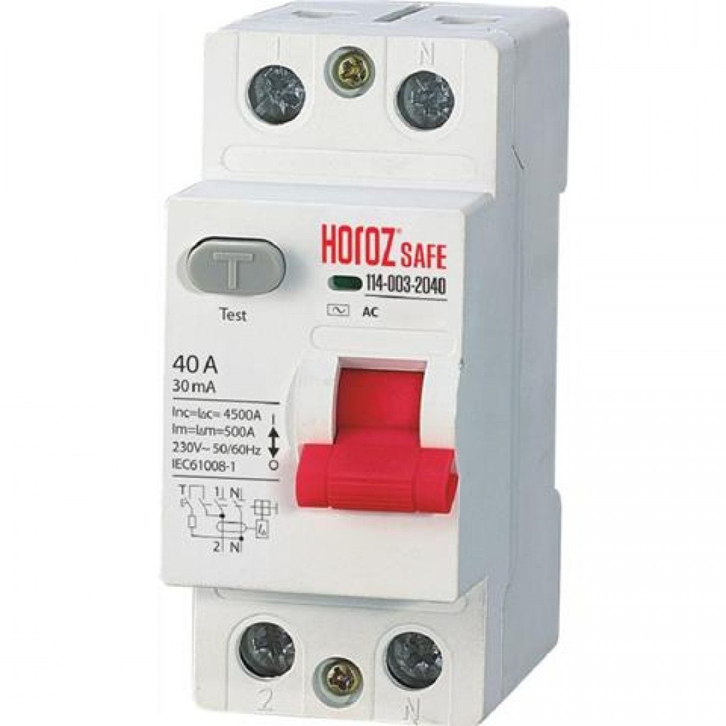 RCCB - Residual Circuit Breaker - Interruptor Diferencial 40A 2P