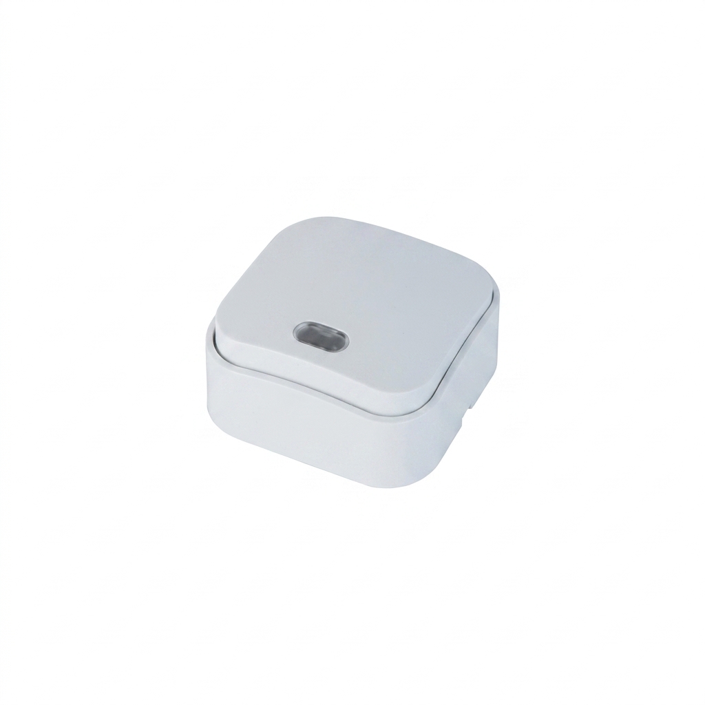 Eva-5-W - Interruptor 1 via iluminada branco
