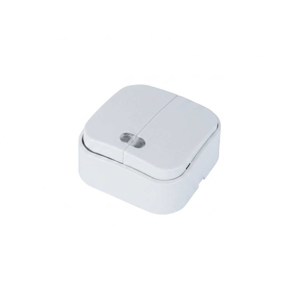 Eva-6-W - Interruptor duplo iluminado branco