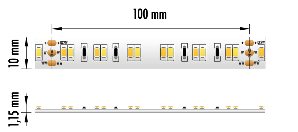 FITA LED EPRO 24W 24V CCT 2200k-6500K IP20 5M