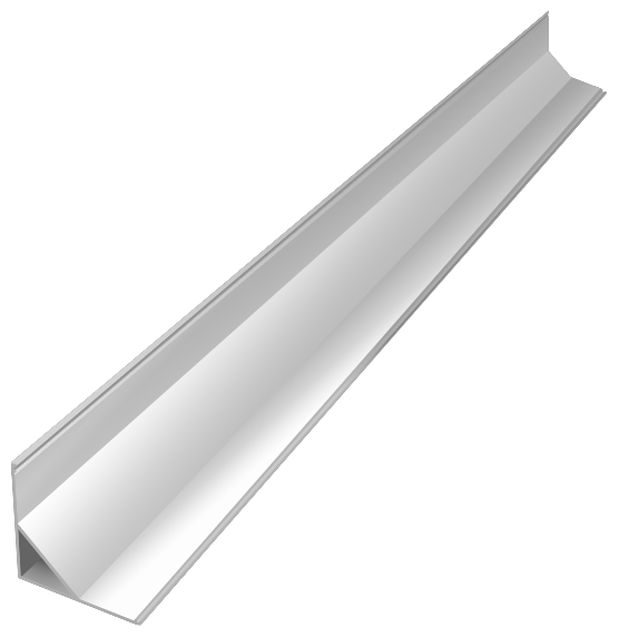 COR002-W - Perfil Alumínio Canto 2M Lacado Branco