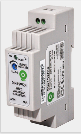 Fonte Al. DIN15W24 24V 0.63A 15W IP20 2Y