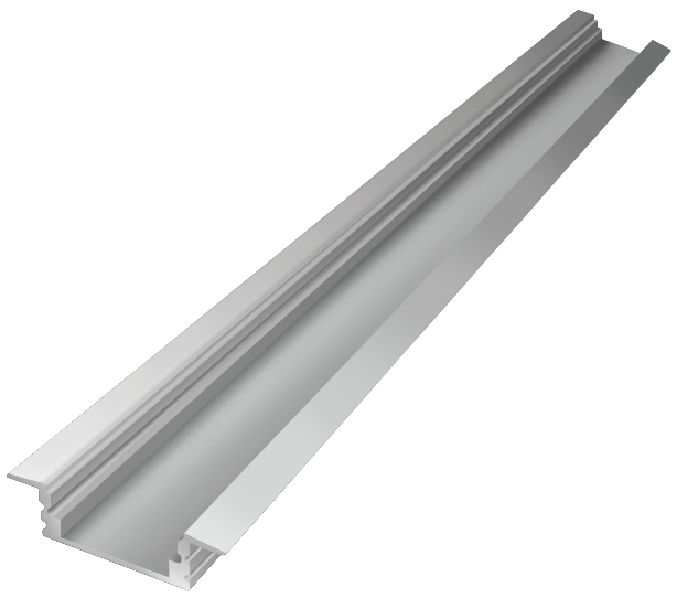 IN001-W - Perfil Alumínio Encastrar 2M Lacado Branco