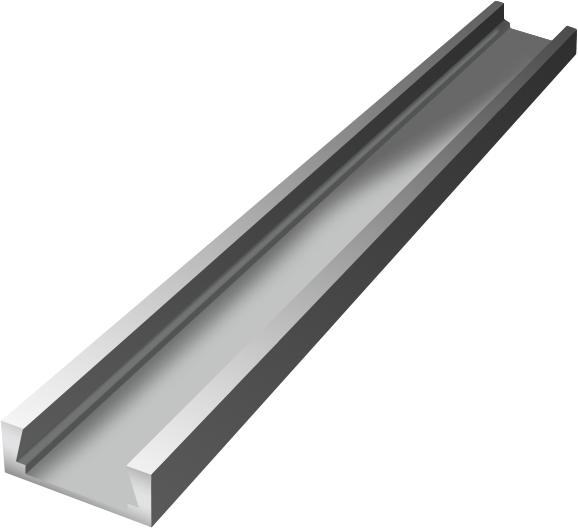 OUT004-A - Perfil Alumínio Saliente 2M Anod. Cinzento
