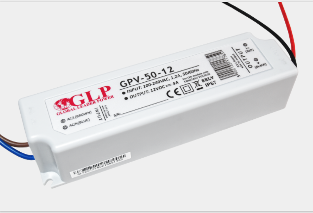 Fonte Al. GPV-50-12 12V 4A 50.4W IP67 5Y