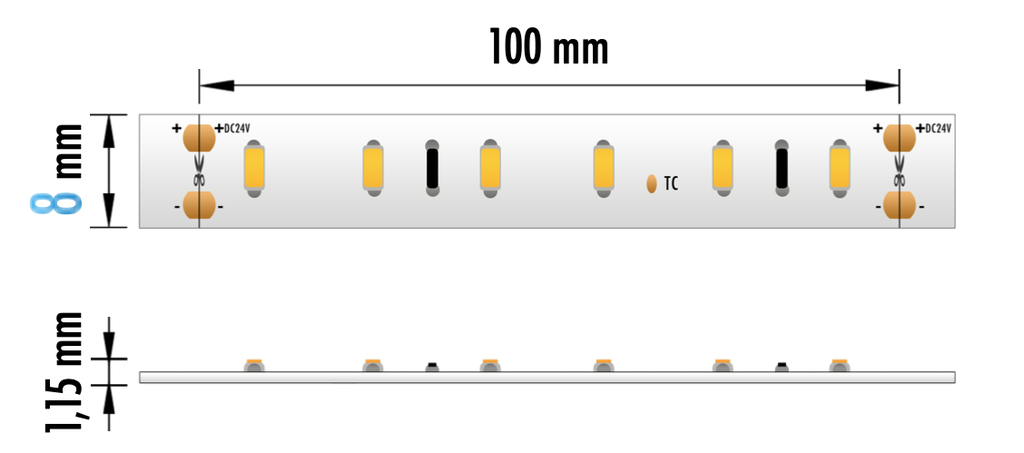 FITA LED EPRO 14.4W 24V 6500K IP20 5MT