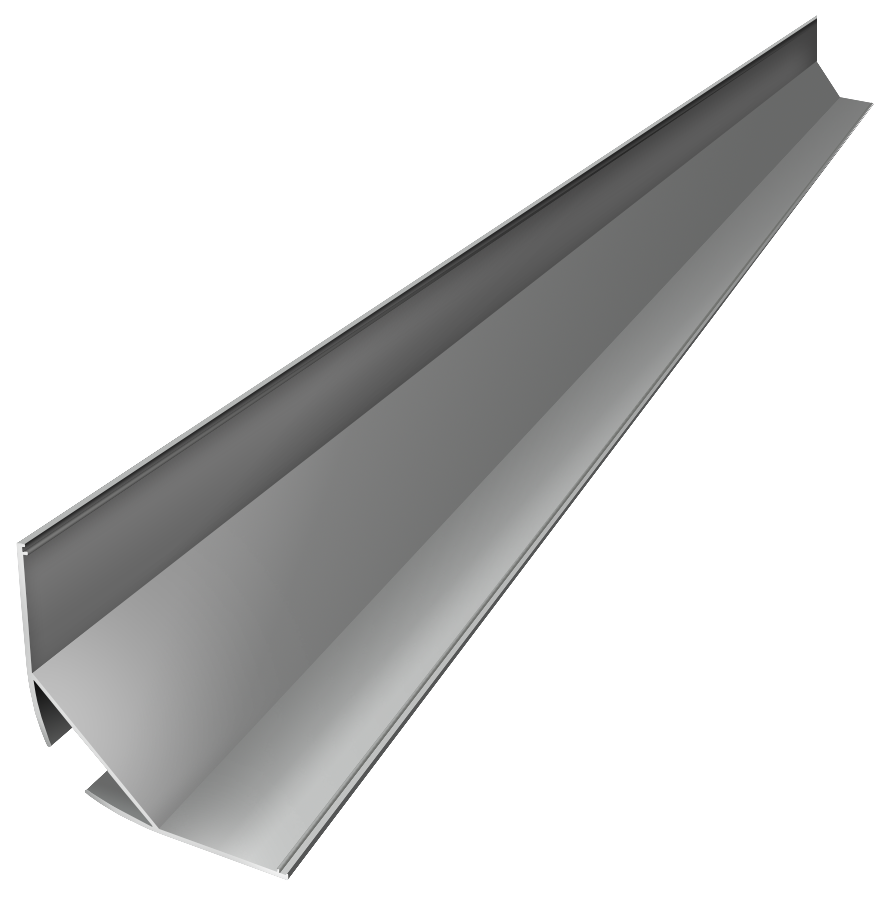 COR003-A - Perfil Alumínio Canto 2M Anod. Cinzento
