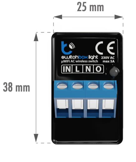 Controlador de dispositivos 230V AC 5A IP20 - 1 CANAL