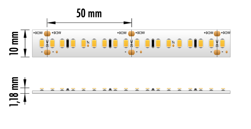 FITA LED EFFI 30W 24V 4000K IP20 5MT