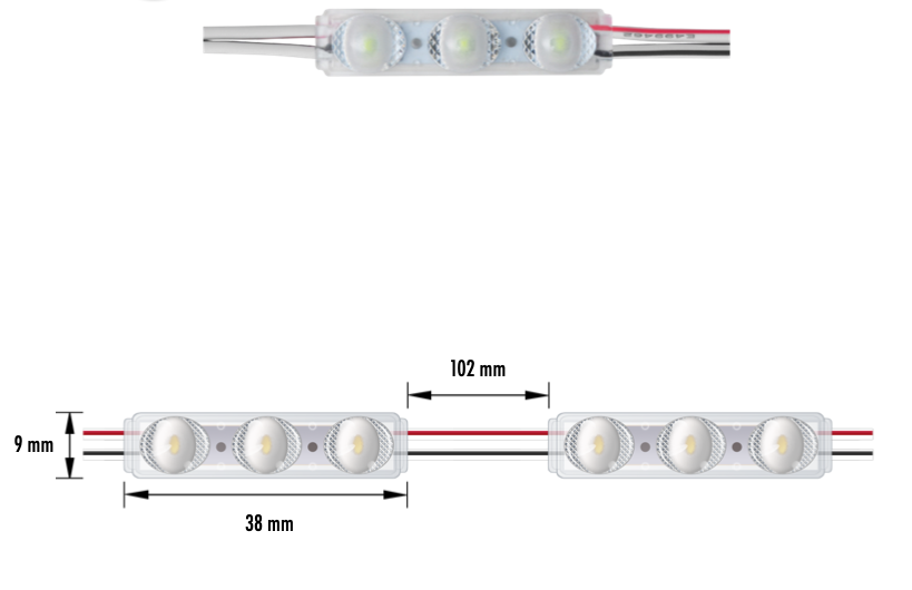 SIGN-006-072W-N - MODULO 3LED 0.72W 12V IP67 4000K