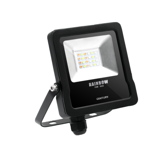 PROIETTORE LED RAINBOW NERO 10W - RGB IP65