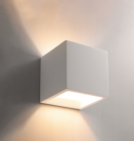 [JESSY-AP115] APPLIQUE IN GESSO 115x115x115 - G9 - IP20 - Color Box