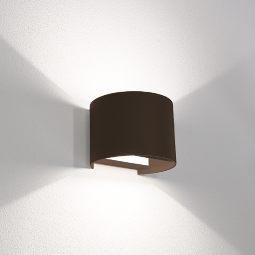 [UDRCO-1010] APPLIQUE LED UPDOWN TONDO CORTEN - 10W - 3000K-4000K-5500K - 800 Lm - IP65 - Color Box