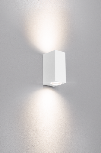 [AXO-2GU10SB] APPLIQUE LED AXO QUADRATA BIDIREZ. BIANCA - GU10 - IP44 - Color Box