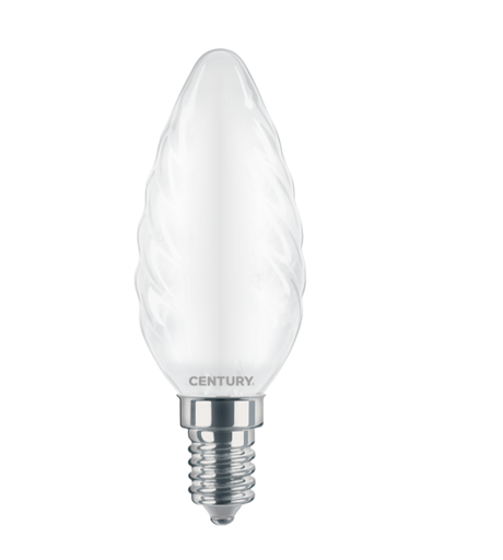 [INSTOR-041430] FILAM. LED INCANTO SATEN TORTIG. - 4W - E14 - 3000K - 470 Lm - IP20 - Color Box