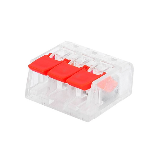 [8680985576282] SLIM CONNECTOR-3 3 POLE TRANSPARENT COMPACT CONNECTOR
