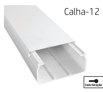 [8699430327850] CALHA TÉCNICA COM TAMPA 120X60 2M