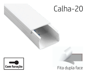 [8699430001002] CALHA TÉCNICA COM TAMPA 30X25 2M