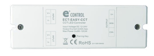 [ECT-EASY-CCT-RECEIVER] Controlador de comando EASY CCT RF 2x(60-120)W 12-24VDC 2x5A