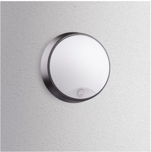 [OSTONS-1421500] PLAFONIERA LED OASI CCT TONDA NERA SENS. 14W - Terminal Block - 3000K-4000K-6500K - 1550 Lm - IP54 - Color Box