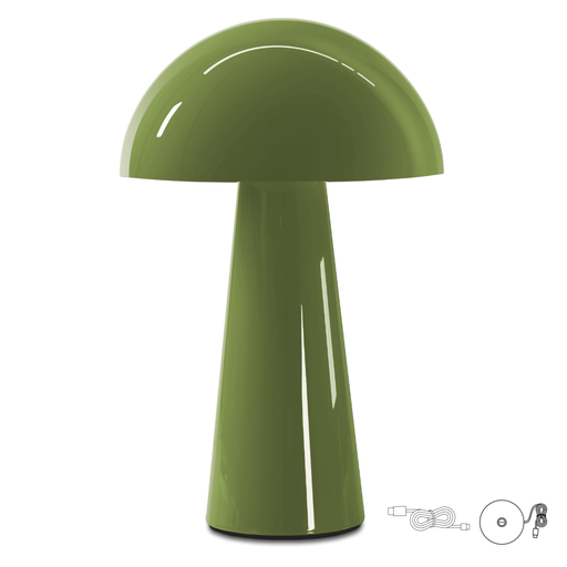 [COVEG-152527] LAMP. DA TAVOLO COCO RICAR. BASE PG VERDE SALVIA 1.50W - 2700K - 100 Lm - Dimm. - IP44 