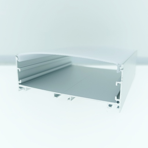 [OUT012-A] OUT012-A - Perfil Alumínio Saliente 2mt Anod. Cinzento