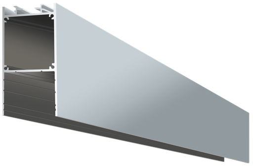 [OUT008-A-4M] OUT008-A-4M - Perfil Alumínio Saliente 4M Anod. Cinzento