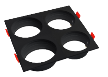 [8683684215292] RECESSED-SQ4 BLACK MODUL DOWNLIGHT FITT