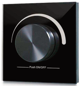 [ECT-PANEL-REMOTE-PRETO] Dimmer rotativo RF 230V AC PRETO