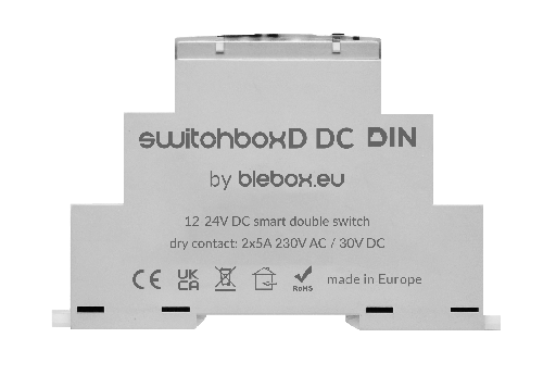 [SWITCHBOXDDCDIN] Controlador de dois circuitos eléctricos 5-30V DC ou 230V AC