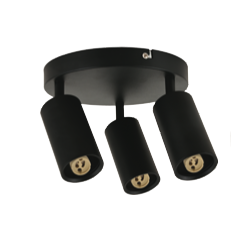 [8683684209598] JOKER-4 SURFACE FIXTURE 3xGU10 BLACK