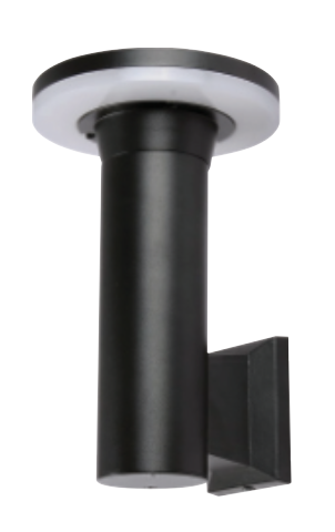 [8683684222580] DEXTER-1 GARDEN WALL LAMP 12W BLACK 4200K 85-265V LED IP65