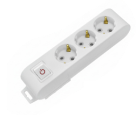 [8699490914601] Deco 3PF - Tomada tripla com interruptor preta
