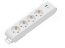 Deco 4PUSB - Tomada Branca 4 SHUCKO 1xUSB-A + 1xUSB-C 16A 3x1.5mm² IP20