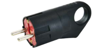 [8699490918227] Ficha BP-2 - Ficha macho Preta de borracha com pega 16A IP44